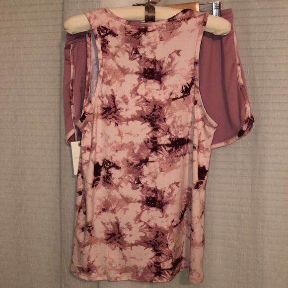 Lucky Brand S&L Soft n Cozy Mauve Pink Tie Dye Tank & Shorts Pajama Lounge Set - Picture 2 of 9